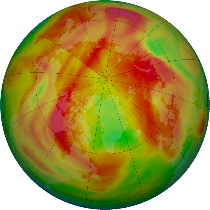 Arctic ozone map for 04 March 1982